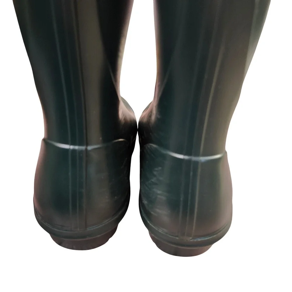 UGG Shelby Matte Tall Hunter‎ Green Rain Boots Women's Sz 7 shearling insoles